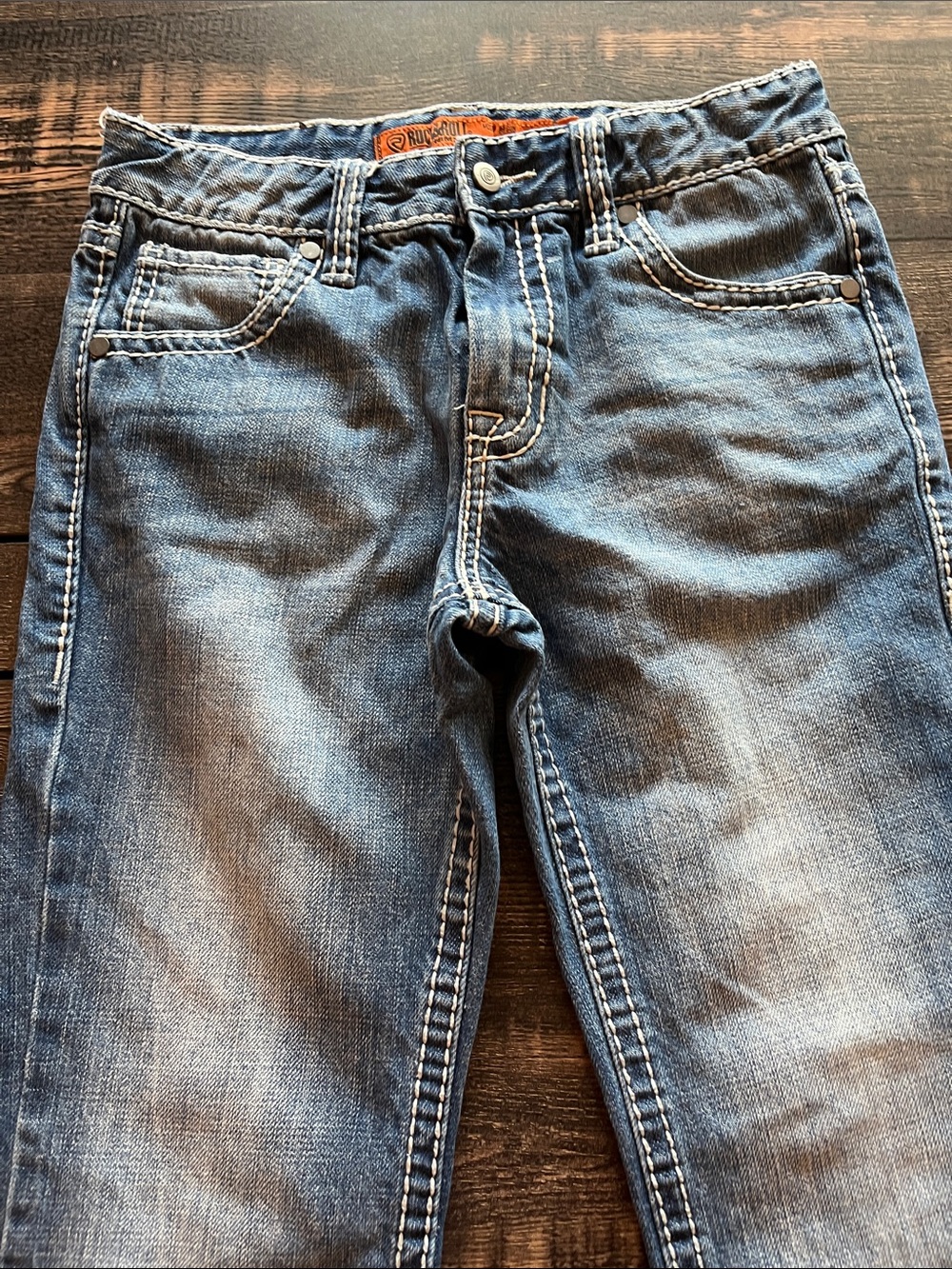 Slim Fit Women's Blue Denim Jeans with Contrast Stitching Juniors